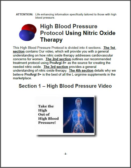 High Blood Pressure Protocol