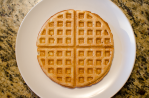 Gluten Free waffle ready to eat